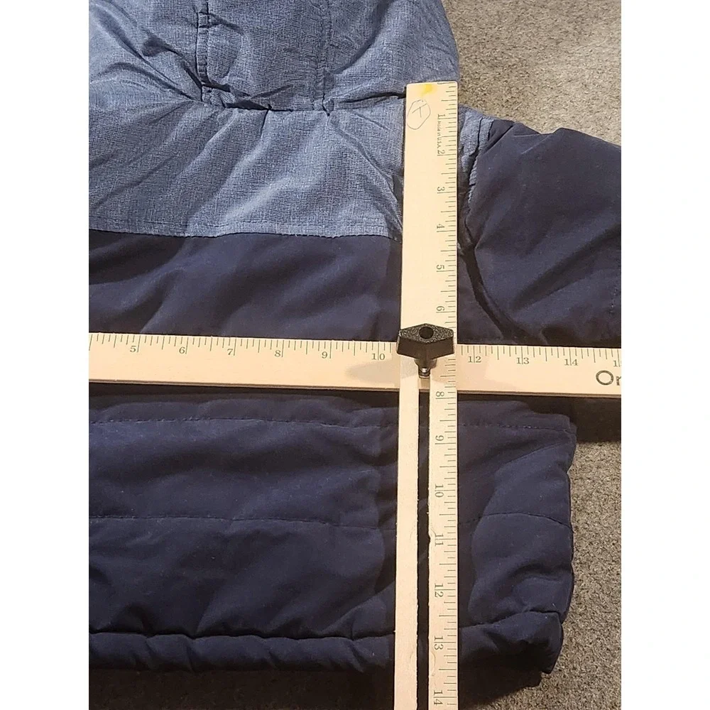 Carter's Jacket Toddler Boys 12M Blue Hooded Fleece Lined‎ Puffer Coat Winter